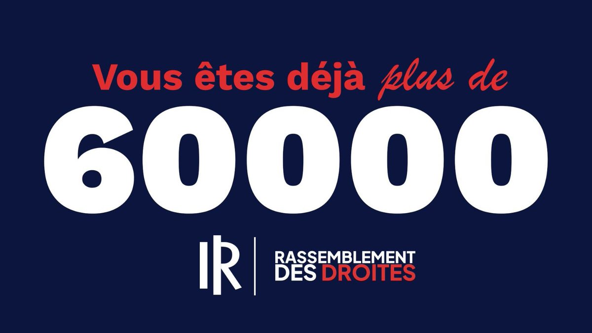 eciotti's tweet photo. 60 000 !

Merci de soutenir avec autant de ferveur, d’espoir et d’enthousiasme cette #Uniondesdroites ! 🇫🇷

https://t.co/lg2M0Lb7Zc https://t.co/ZMPGKCMr17
