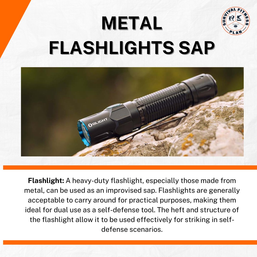 samfuryoriginal's tweet image. Dual-purpose tools for the win! Your trusty metal flashlight can serve as a powerful sap in a pinch. It's discreet, legal, and effective. How do you equip yourself for safety? 🌟 #PracticalProtection #EmergencyReady