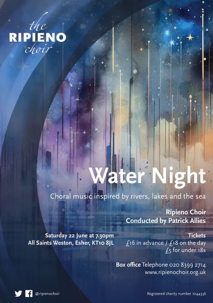 Not long now until our summer concert on Saturday 22 June, 7.30 pm, at All Saints Weston with <a href="/PatrickAllies/">Patrick Allies</a> ripienochoir.org.uk/concerts/water…