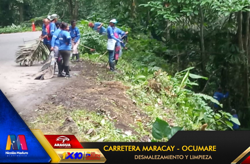 viasdearaguas's tweet photo. 🚧📸Desplegados en la carretera #Maracay #Ocumare con desmalezamiento y limpieza sector el puente, 1x10 del buen gobierno garantizando vías seguras.🚧
"Tu escapada perfecta comienza con un camino limpio y claro”
#VenezuelaPotencia
@NicolasMaduro @Soykarinacarpio @VTVcanal8 https://t.co/t3RCchH3F0