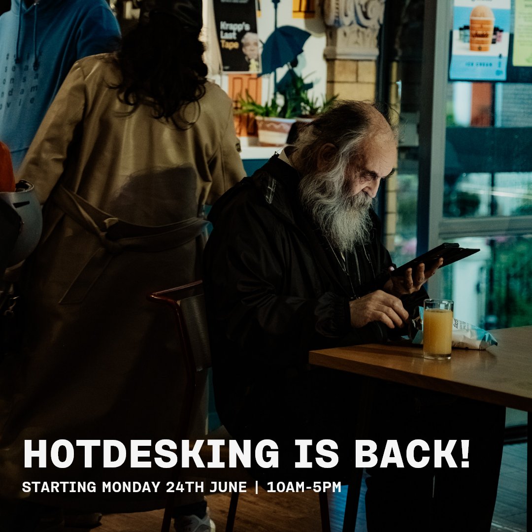 Hotdesking is back at Unity! 

🟠 We will open the bar weekly on Mondays 10-5pm
🟠 Free Wifi 
🟠 Tea and Coffee will be available for a small donation (feel free to bring your own lunch &amp; refreshments!)
🟠 We are a fully accessible building with a lift.