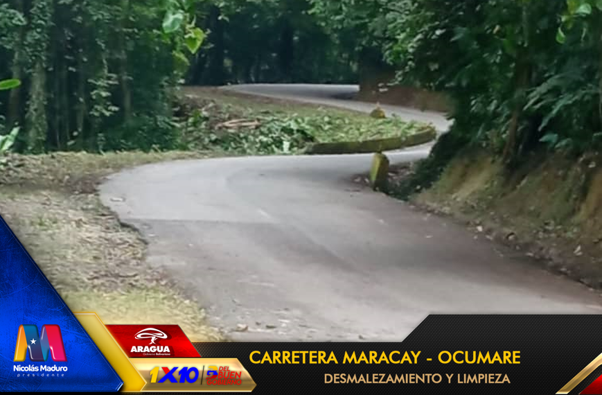 viasdearaguas's tweet photo. 🚧📸Desplegados en la carretera #Maracay #Ocumare con desmalezamiento y limpieza sector el puente, 1x10 del buen gobierno garantizando vías seguras.🚧
"Tu escapada perfecta comienza con un camino limpio y claro”
#VenezuelaPotencia
@NicolasMaduro @Soykarinacarpio @VTVcanal8 https://t.co/t3RCchH3F0