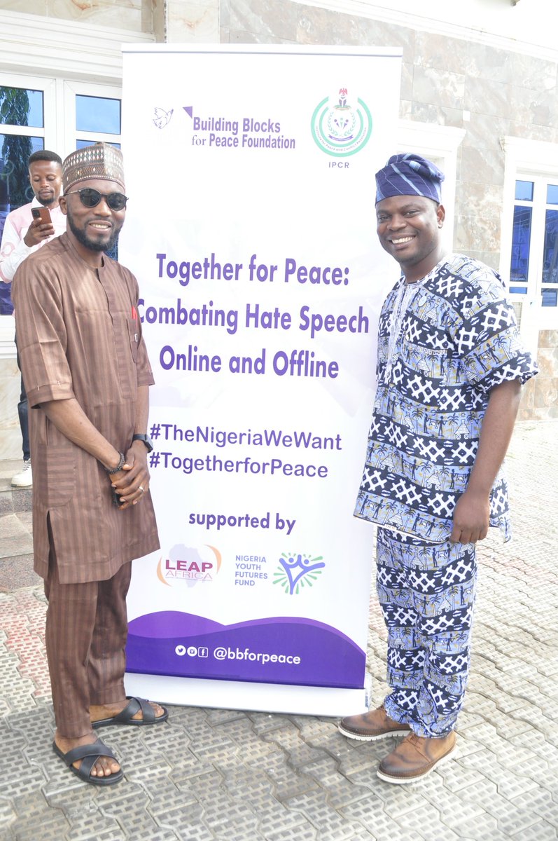 RafiuLawal88's tweet photo. It was a privilege for me to lead facilitation at the Two-Day 'Training of Trainers for Youth on Combating Hate Speech Online and Offline' organised by @bbforpeace #IPCR supported by @ng_youthfund. The initiative is aimed at addressing hate narrative in Nigeria.
#TheNigeriaWeWant https://t.co/xG9JPIKQcQ