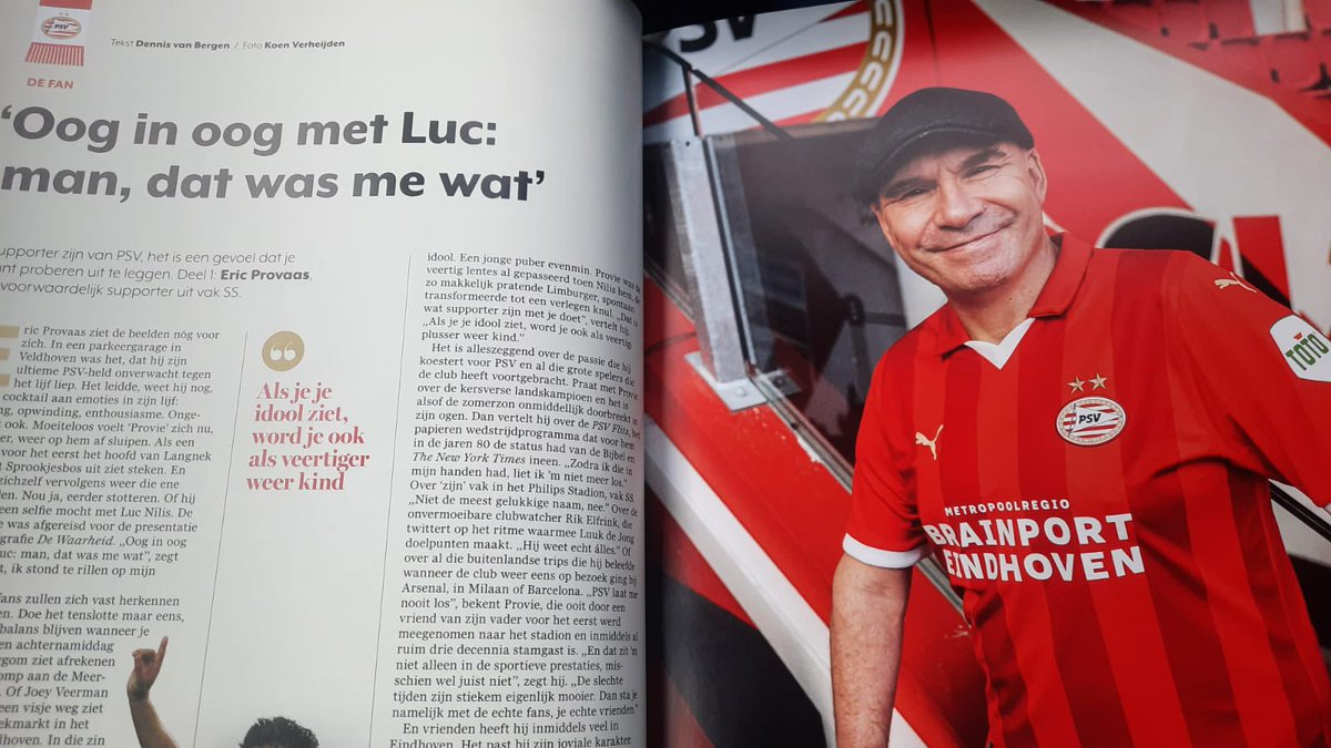 Provie_of_Proof's tweet photo. Trots dat ik een tijdje terug gevraagd werd voor een interview in het prachtige PSV jaarboek ‘eendracht’ van het AD en ED dat afgelopen week is uitgekomen. Over mn grote idool Luc Nilis. Maar ook dat mn vrienden in het PSV wereldje zoveel meer zijn dan alleen voetbalvrienden.🔴⚪️ https://t.co/0Zl2EycV6c
