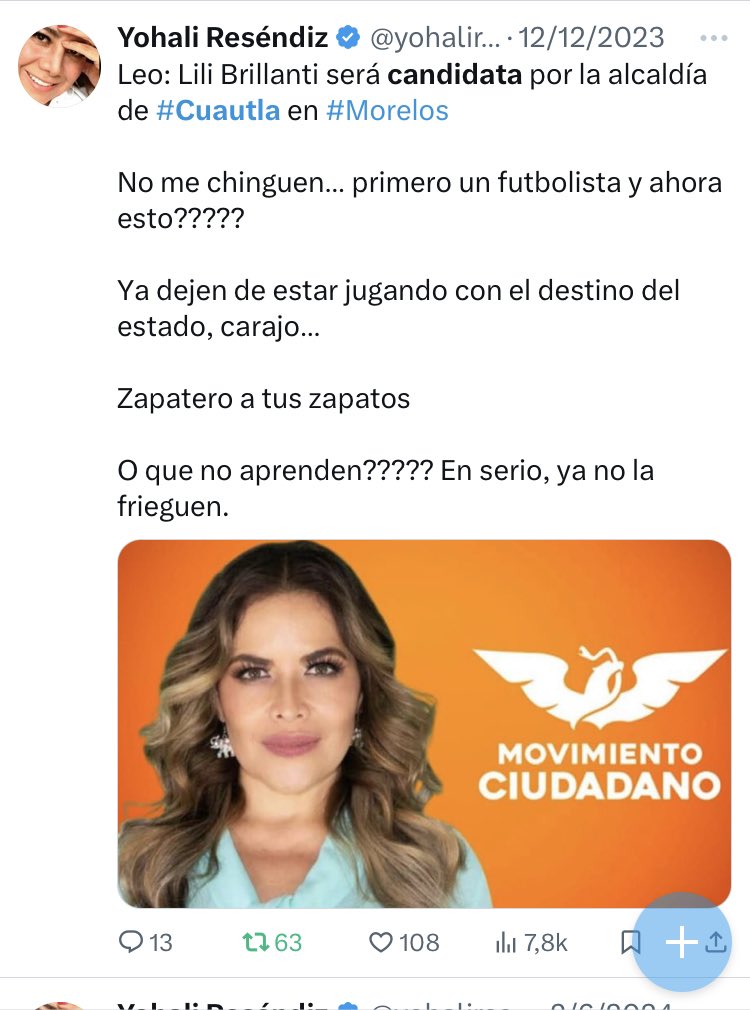 yohaliresendiz's tweet photo. #Morelos #Cuatla
Mmmm no quiero escribir: !!!Se los dije!!! Pero….. desde el 12 de diciembre pasado…!!!se los dije!!!
#DespiertaMorelos https://t.co/IkaBpJB1MJ