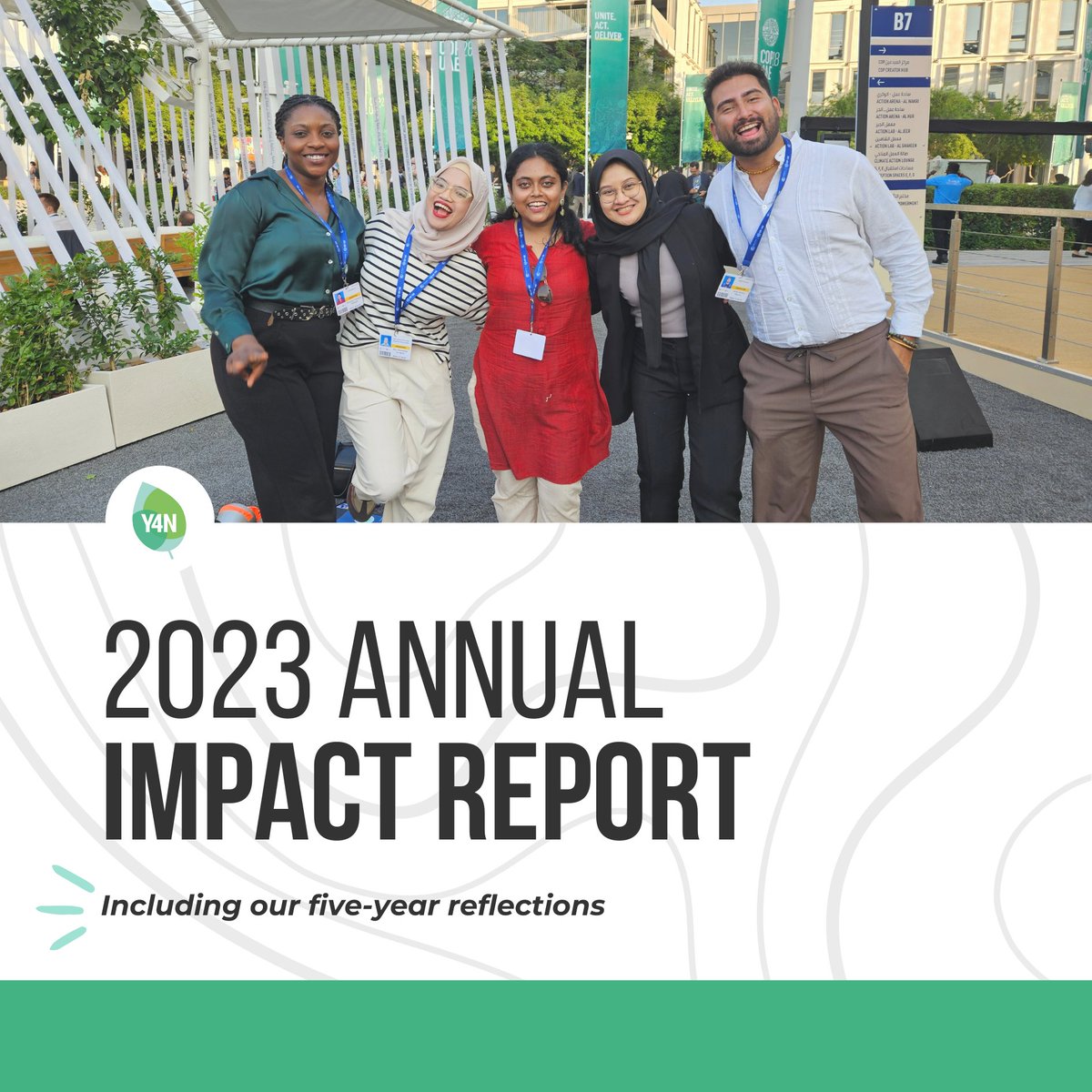 Y4Nature's tweet photo. ✨Our 2023 Impact Report is live!✨
See how #youth are catalysing big #impact for the entire #climate & #nature movements, and how our work at #Y4N is contributing to more robust, resilient, and transformative change 🌱🙌
Help us get the word out➡️ https://t.co/U3MxeQmj3s https://t.co/5YREH7oukC