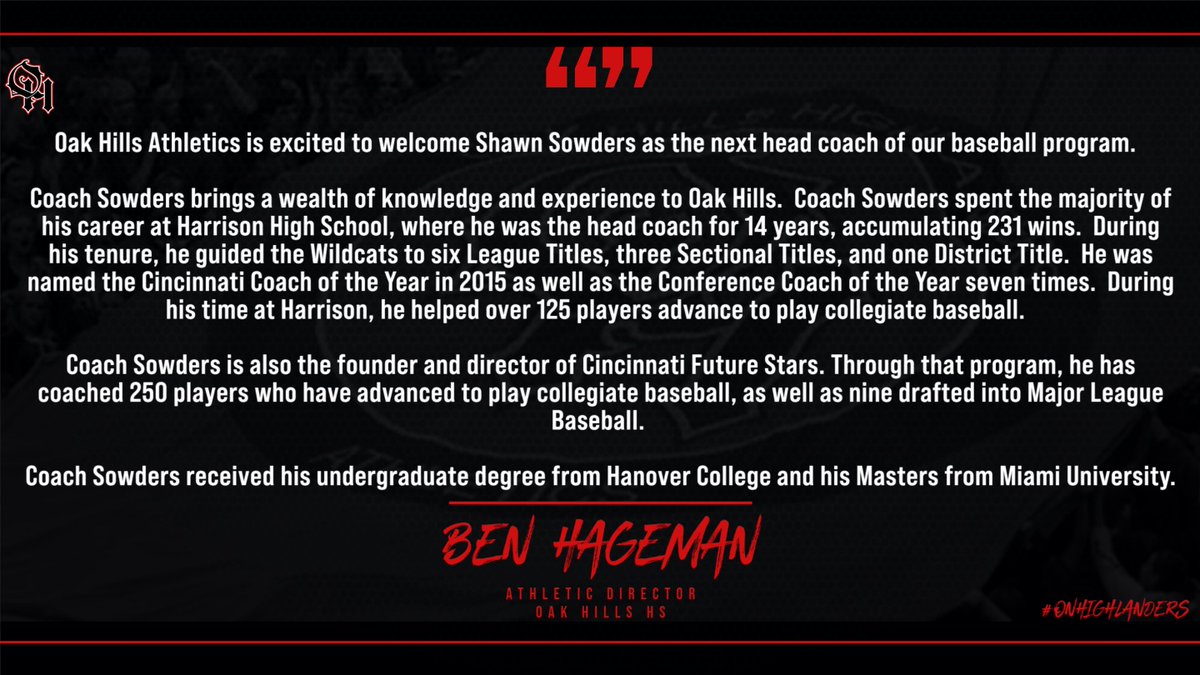 Oak Hills AD tweet media