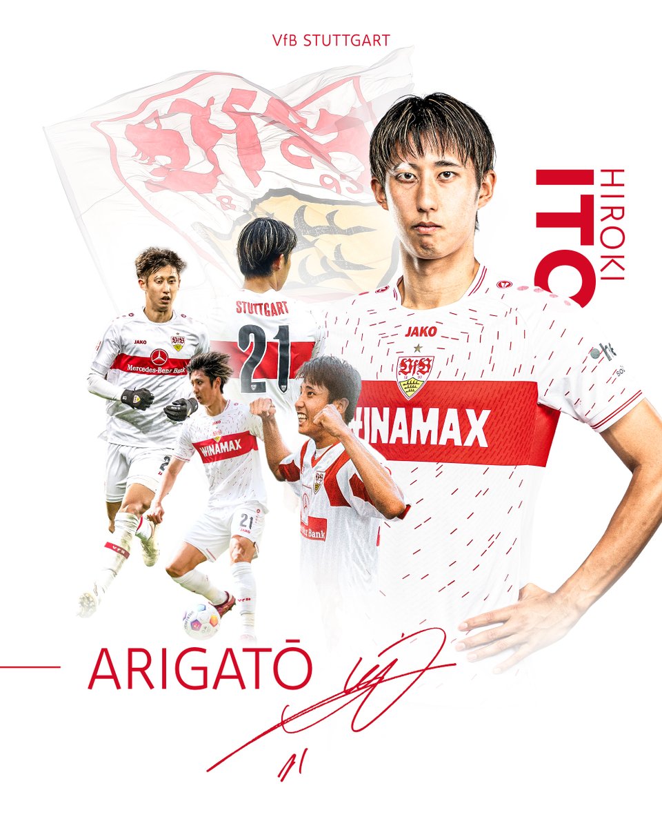 VfB's tweet image. Hiroki #Ito verlässt den #VfB. Der japanische Nationalspieler macht von seiner vertraglich vereinbarten Ausstiegsklausel Gebrauch. Künftig läuft der 25-Jährige für den @FCBayern auf.
Vielen Dank für deinen Einsatz, Hiroki! ⚪🔴
🔗 Zur Meldung: go.vfb.de/news4862