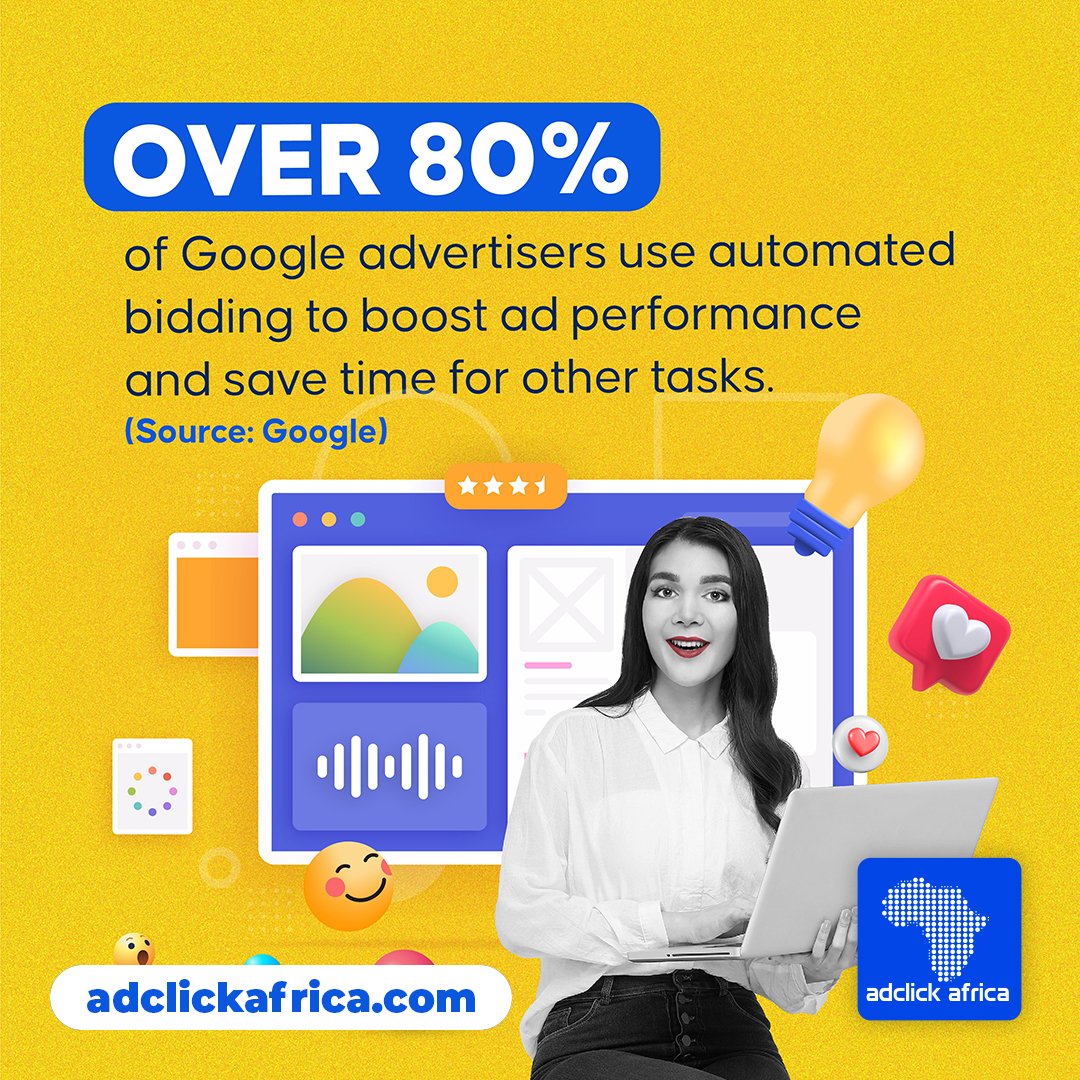 AdClickAfrica's tweet photo. 🤖 We harness the power of automation to optimise your digital strategies for superior ad performance and efficiency. 🤑 Elevate your marketing game with Adclick Africa.

👉 https://t.co/vHZ6uP88tN 👈

#GoogleAds #PerformanceMarketing #MarketingStrategy https://t.co/Gdharzz069