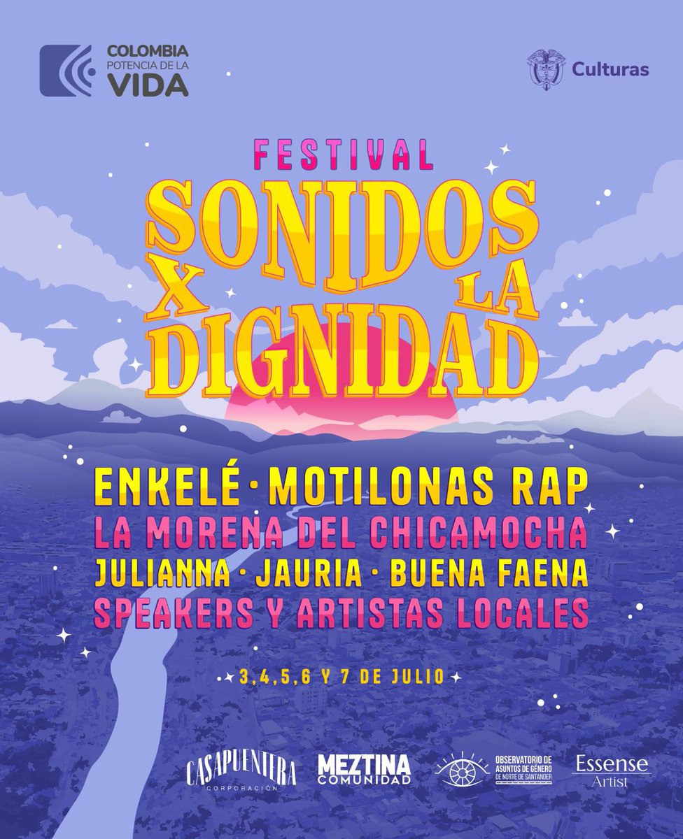 Estamos muy contentas por esta linda noticia y  les anunciamos que estaremos en el Festival SONIDOS X LA DIGNIDAD en la hermosa perla del norte #cucuta #NorteDeSantander a partir del 3 al 7 de julio 🌺🎶✨
