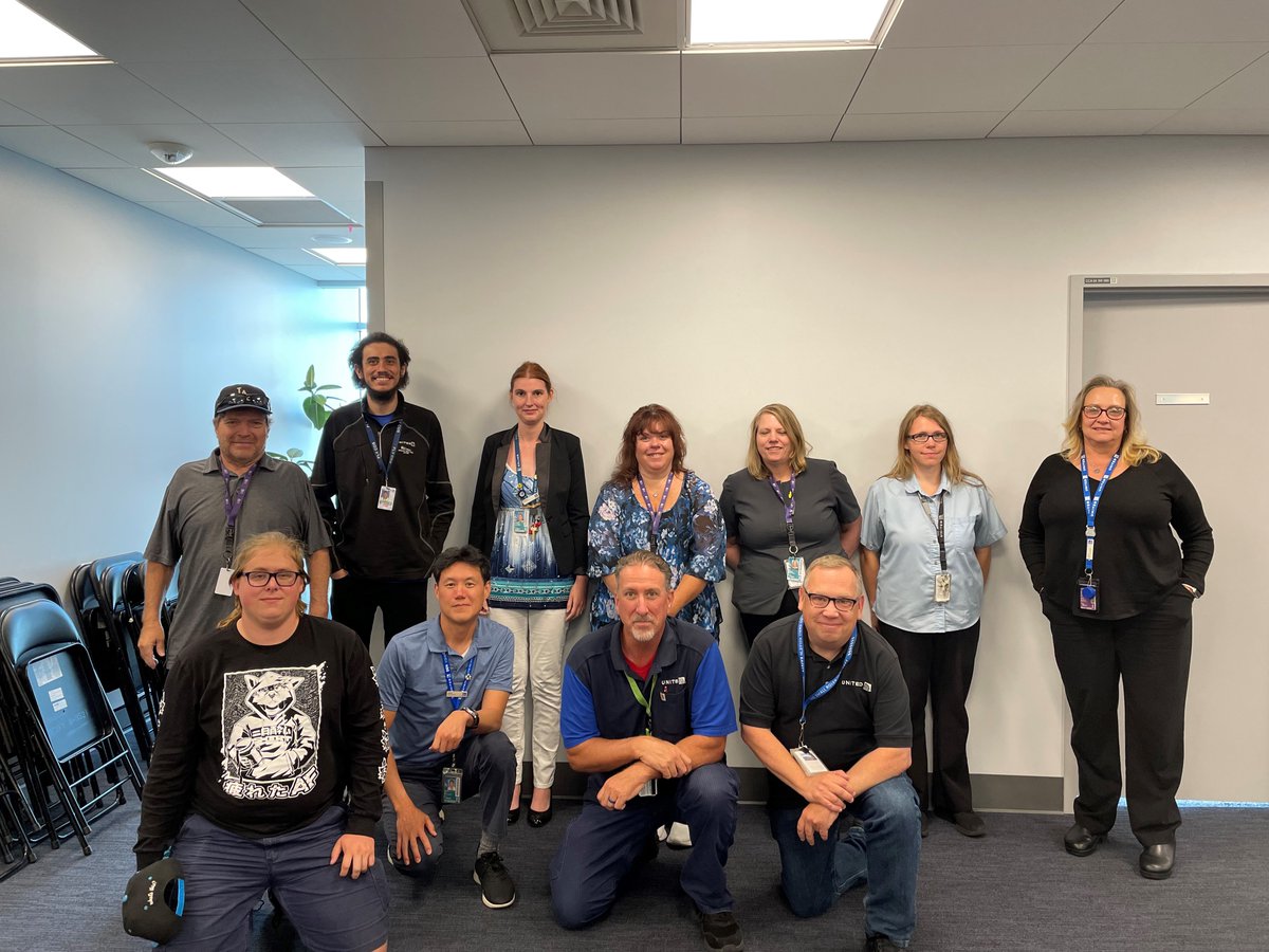 DENCS team members and guests from COS and BIL joined <a href="/densafety/">DENSAFETY</a> Advocates who were facilitating an ergodynamics train the trainer workshop. These frontline employees all volunteered to to learn the content to train their peers. <a href="/AOSafetyUAL/">AO Safety UAL</a>