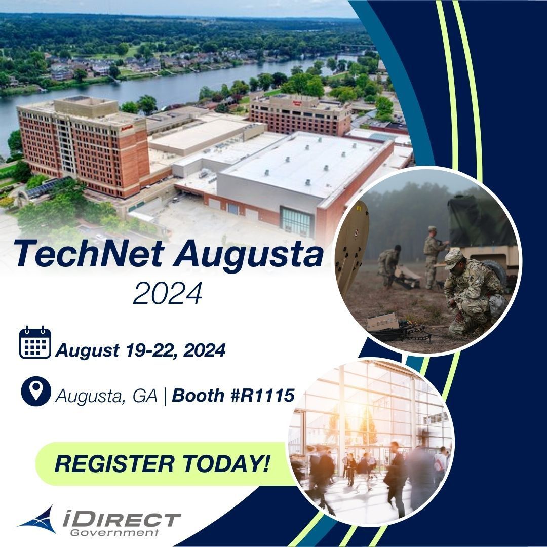 idirectgov's tweet image. 💡 Ready to connect with the cyber domain community? 
📅 Join us at TechNet Augusta 2024 August 19-22 in Augusta, GA. Stop by booth #R1115 to explore our new SDR modems and anti-jam CSIR technology. 
📌Register today here: buff.ly/4dIHx56 
#TechNetAugusta2024 #iDirectGov
