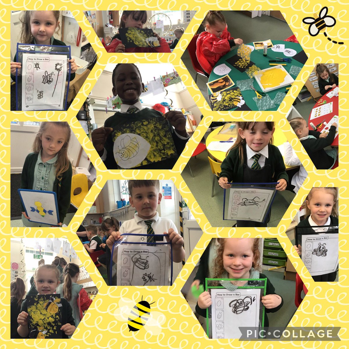 ReceptionOaky's tweet photo. Reception have loved telling their friends about all the amazing facts they found out about bees and showing off their super talk time homework’s! We’ve enjoyed doing lovely bee related activities!🐝 https://t.co/FKcuMmTkhs