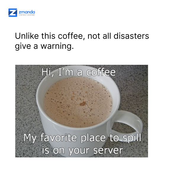 Human errors cause 70% of data center outages. Don't let your data suffer! Zmanda offers solutions to keep your data safe from the unexpected. 

Learn more about our disaster recovery solutions: 
bit.ly/4c0R6uY

#datasecurity #disasterrecovery #itmemes #sysadminlife