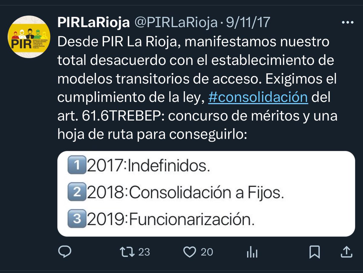 PIRLaRioja's tweet photo. El TJUE lo deja muy CLARO❗️Ante el abuso y el fraude: 

❌Kaput a la Ley 20/21:No vale la estabilización,ni la indemnización. El legislador,que regularice,YA

✅Trabajador: Conversión en INDEFINIDO o pastizal

La PIR tenía razón: GANAMOS,😄
Apunten nuestra la solución inicial:
👇 https://t.co/dZrkAztAKe