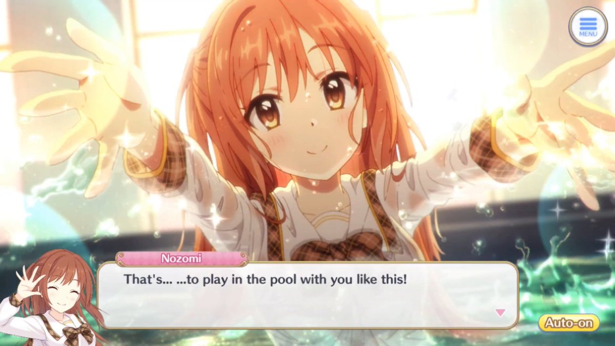 Hupmin1's tweet photo. I really like these scenes. Yuuki decided to be a "bad boy" and play with Nozomi in the school swimming pool. It's really the holy youth. So delightful 😊 #プリコネR #PrincessConnect #PrincessConnectRedive #Pricone https://t.co/ejWL567f0q