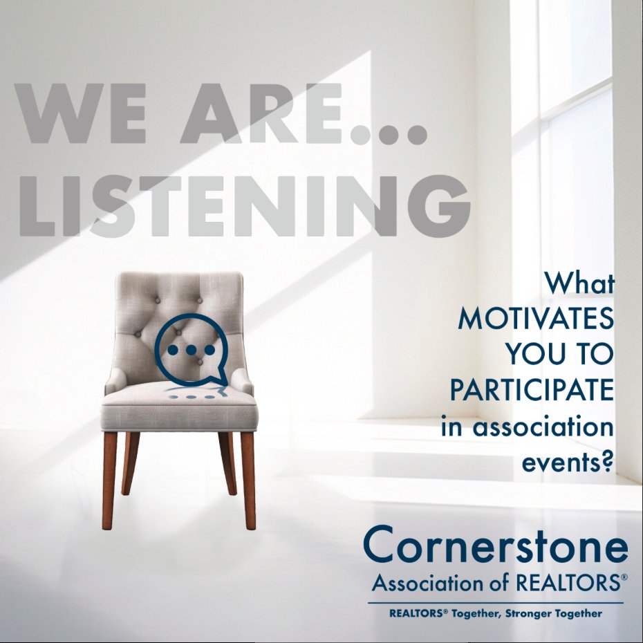What motivates you to participate in association events?

We are committed to reading every comment. Your feedback will help shape Cornerstone's future decisions. Let's start a conversation and work TOGETHER to create an even better experience for all!