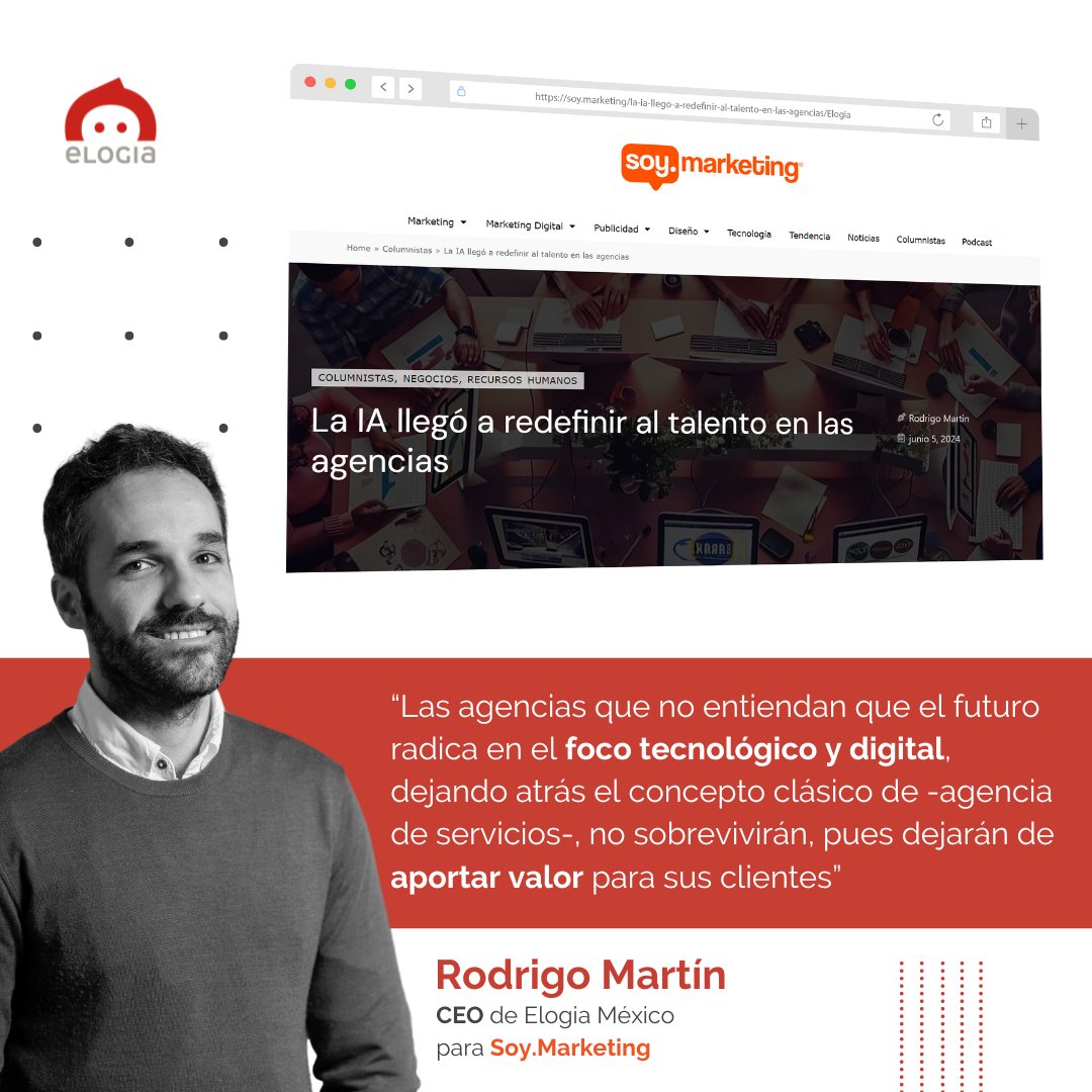 Si quieres saber cómo estamos adoptando la #IA 🤖 y cómo le estamos sacando partido con nuestros especialistas, lo explica Rodrigo Martín, nuestro CEO en #ElogiaMX, para <a href="/soy_marketing/">Soy Marketing</a>!💡

🔗 bit.ly/3RfWJgo