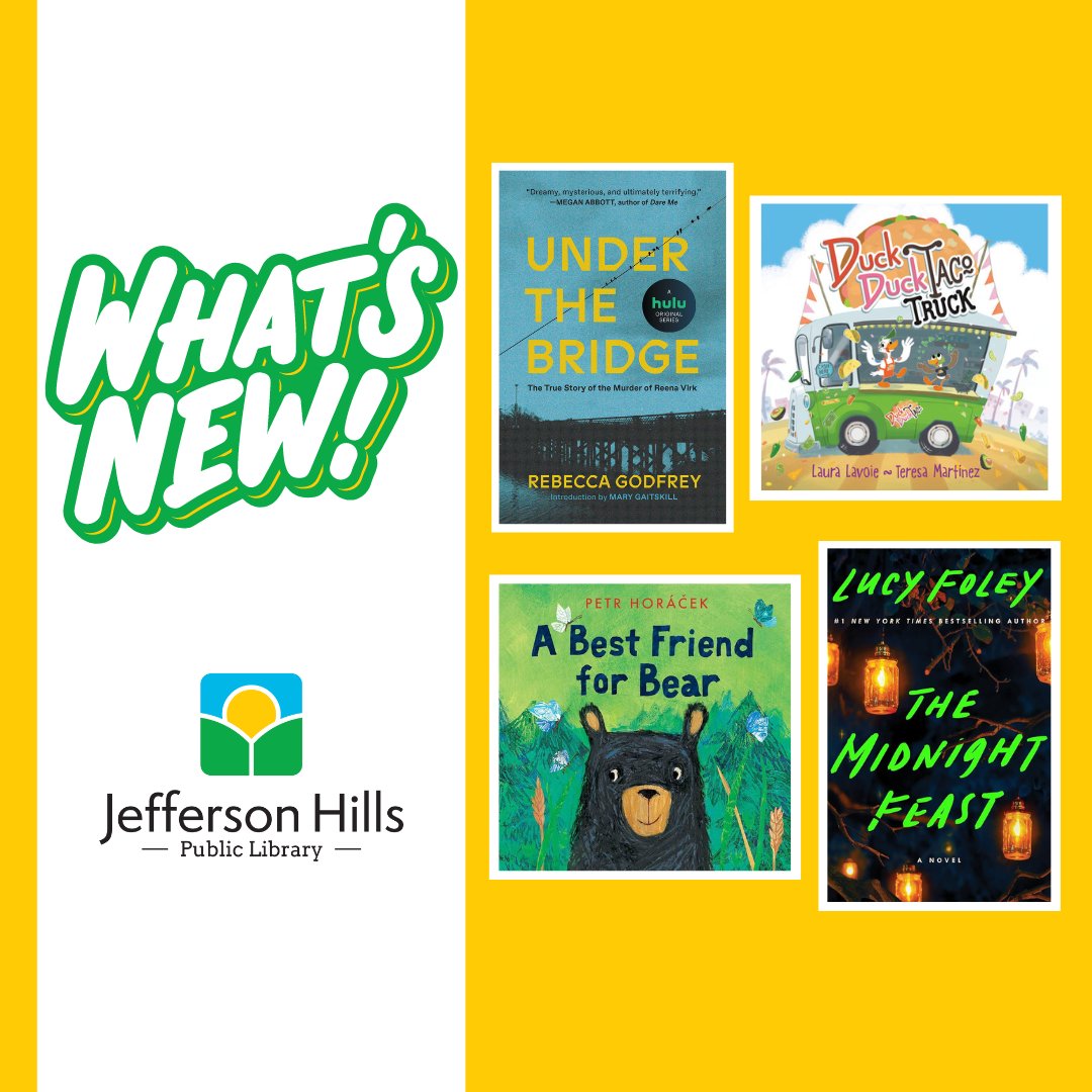 jeffhillslib's tweet photo. Here's what's new this Wednesday! Stop by to explore these new releases and more. https://t.co/OIGhfGz9um