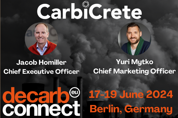 Carbicrete's tweet photo. Next week, CarbiCrete CEO Jacob Homiller and CMO Yuri Mytko will be attending #DecarbConnect Europe in #Berlin, Germany.
We're excited to connect with stakeholders in #decarbonization to discuss #industrial transformation.
Read more about @DecarbConnect: https://t.co/qSba6cznpW https://t.co/1jcnE5MFKt