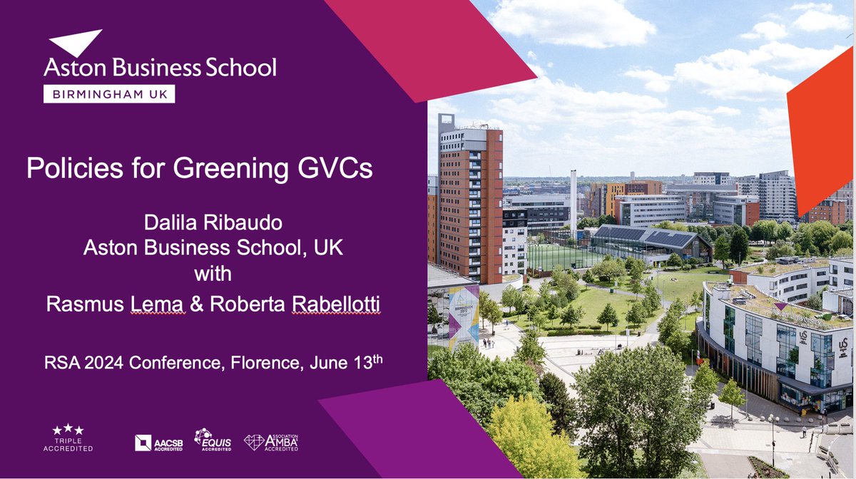 Dalila Ribaudo (@dalilariba) on Twitter photo Happy to have presented a joint work with <a href="/RobertaRab/">Roberta Rabellotti</a> <a href="/RasmusLema/">Rasmus Lema</a> on #policies for #greening #GVCs starting from our report in wto.org/english/res_e/…
Thanks <a href="/crescenzi_r/">Riccardo Crescenzi</a> <a href="/OliverJHarman/">Oliver Harman</a> for organising and providing some thought provoking and very good feedback! #RSA2024 <a href="/regstud/">Regional Studies Association</a> Happy to have presented a joint work with <a href="/RobertaRab/">Roberta Rabellotti</a> <a href="/RasmusLema/">Rasmus Lema</a> on #policies for #greening #GVCs starting from our report in wto.org/english/res_e/…
Thanks <a href="/crescenzi_r/">Riccardo Crescenzi</a> <a href="/OliverJHarman/">Oliver Harman</a> for organising and providing some thought provoking and very good feedback! #RSA2024 <a href="/regstud/">Regional Studies Association</a>