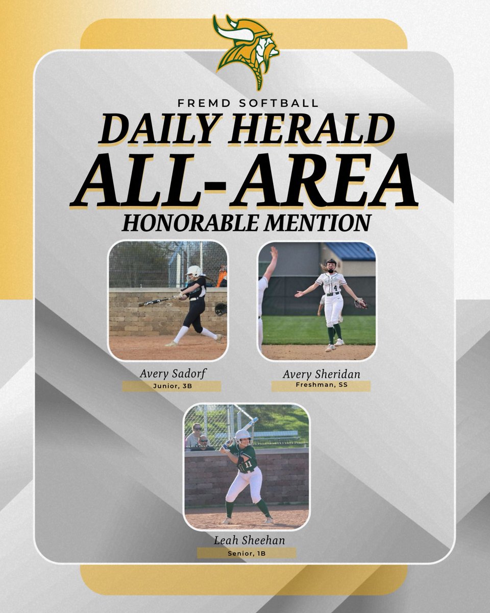 Fremd Softball (@fremdsoftball) on Twitter photo Congrats to all our players who earned Daily Herald All-Area honors! We are super proud of each of you!
<a href="/haileylucas2025/">Hailey Lucas 2025</a>
<a href="/taylorpiento/">Taylor Piento</a>
<a href="/MiaSouliotis2/">Mia Souliotis</a>
<a href="/AverySadorf/">Avery Sadorf</a>
<a href="/AveryRSheridan/">Avery Sheridan 2027</a>
Josie Weber
Leah Sheehan
<a href="/FremdAthletics/">Fremd Athletics</a> | #MightyAreTheWomen Congrats to all our players who earned Daily Herald All-Area honors! We are super proud of each of you!
<a href="/haileylucas2025/">Hailey Lucas 2025</a>
<a href="/taylorpiento/">Taylor Piento</a>
<a href="/MiaSouliotis2/">Mia Souliotis</a>
<a href="/AverySadorf/">Avery Sadorf</a>
<a href="/AveryRSheridan/">Avery Sheridan 2027</a>
Josie Weber
Leah Sheehan
<a href="/FremdAthletics/">Fremd Athletics</a> | #MightyAreTheWomen