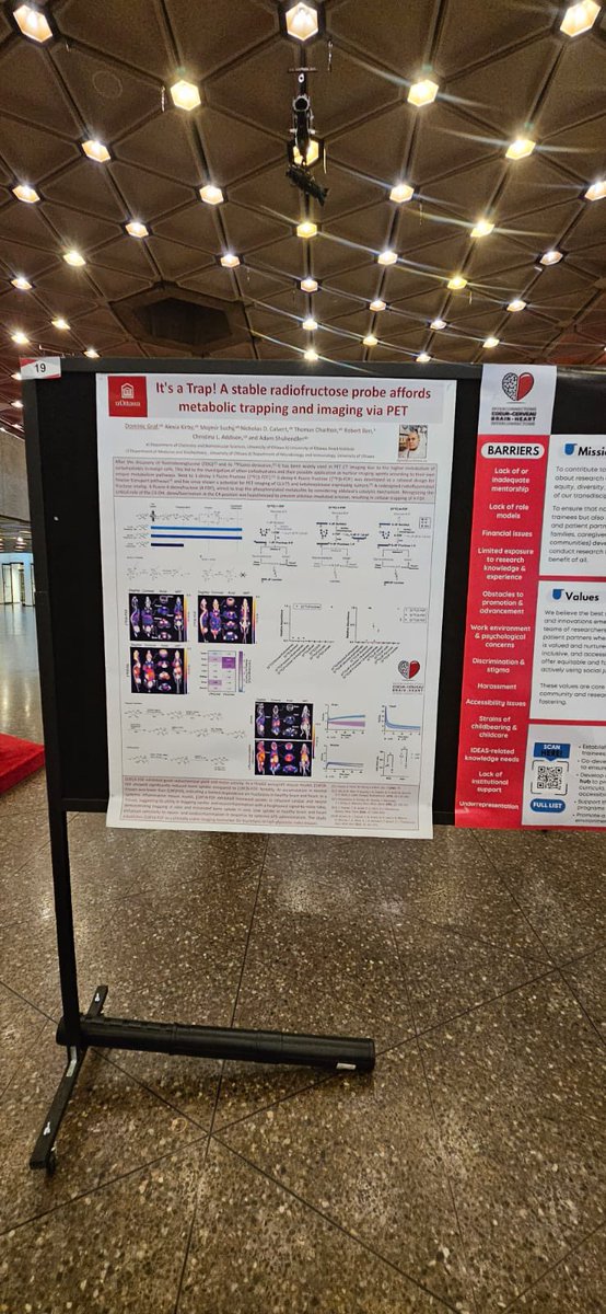 Today is the Brian Heart Interactome State of the Science Summit and <a href="/dominicgrafchem/">Dominic Graf</a> is representing our project translating [18F]4deoxyfluorofruftose to humans. #benchtobed #BHI