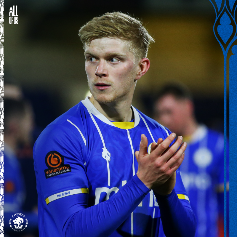 ChesterFC's tweet photo. 𝗛𝗲𝗿𝗲 𝘁𝗼 𝘀𝘁𝗮𝘆. 😍

Matty is signed up for 24/25! Now we need 𝘆𝗼𝘂𝗿 help once again in as we look to hit #Target100k. 🫶

It's going to take #AllOfUs. Let's 𝗕𝗼𝗼𝘀𝘁 𝘁𝗵𝗲 𝗕𝘂𝗱𝗴𝗲𝘁 together. ⤵️