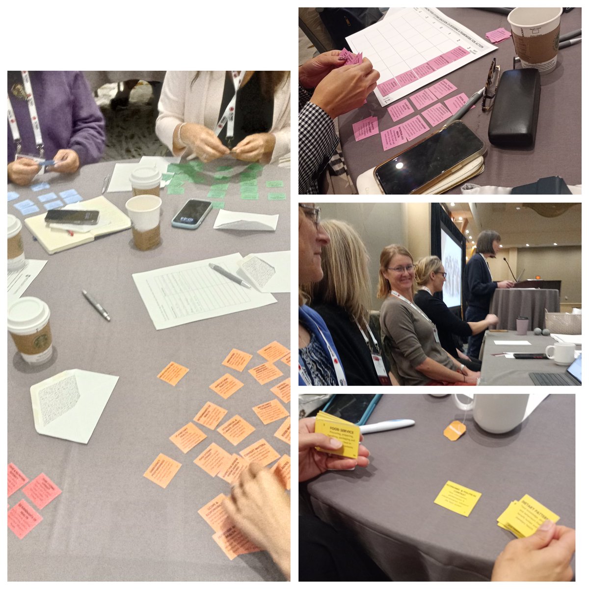 DrCPettingerRD's tweet photo. Excitedly facilitating #ICND2024 #workshop today led by @Liza_R_Barbour using 'Q methodology' to co-design a #sustainable #food #systems curriculum #framework for Dietitians https://t.co/nusvazsWBj
