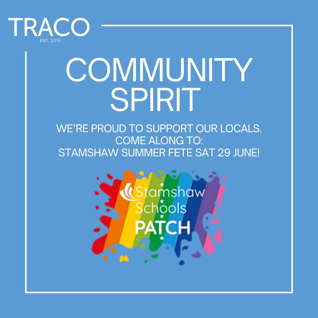 JasonadremBen's tweet image. We're thrilled to support the @stamshawschoolspatch Summer Fete with a £800 donation! 🌞🎉

Join us on the 29th of June.

See you there! 🌟
#CommunitySupport #SummerFete #TRACO