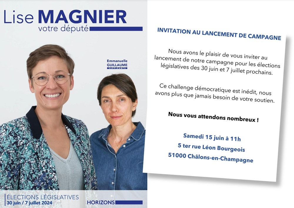 lise_magnier's tweet image. RDV samedi 15/6 pour le lancement de notre campagne : je compte sur vous ! #circo5104 #legislatives2024 #marne #AssembléeNationale