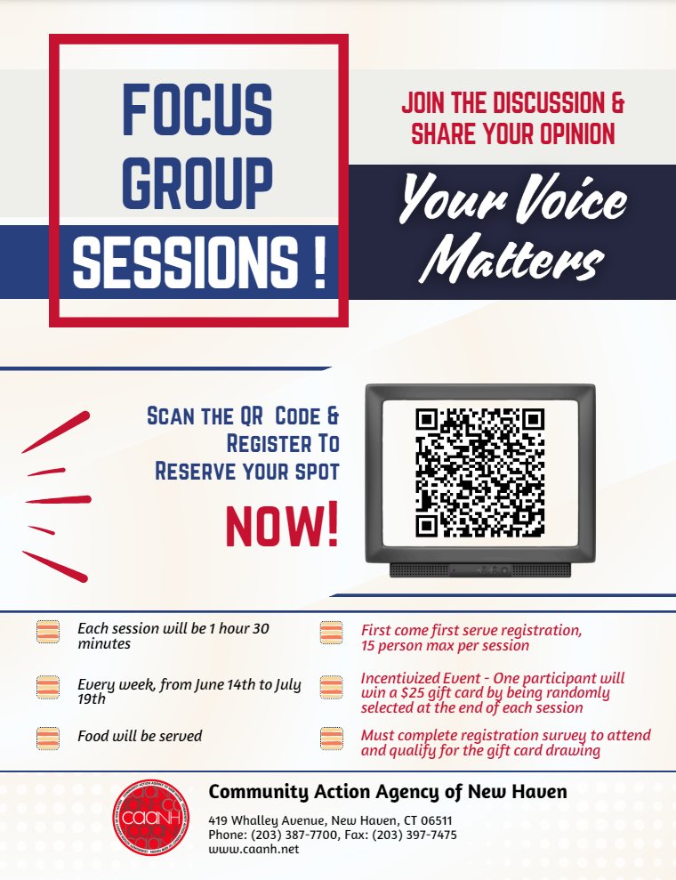 There's still time! Our first focus group is scheduled for tomorrow, June 14th at 8:30am. CAANH would like to hear from you! RSVP today
