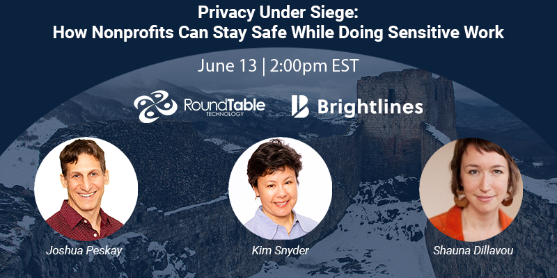 RoundTableIT's tweet image. Join us for our upcoming webinar, &quot;Under Siege: Nonprofit Cybersecurity in a Vulnerable World,&quot; where we delve into the unique cybersecurity challenges facing nonprofits today. 

tinyurl.com/4u8ekpkb 

#NonprofitSecurity #CyberAware #NonprofitIT