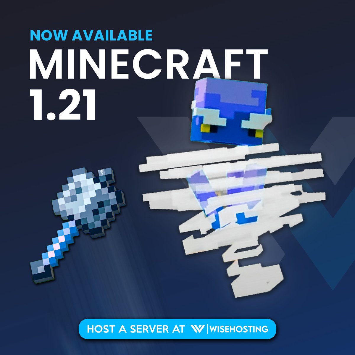 IT'S HERE! The Tricky Trials Minecraft Update! 🥳
1.21 Now available for your servers on the WiseHosting Game Panel! 
Host a Server➡️wisehosting.com
