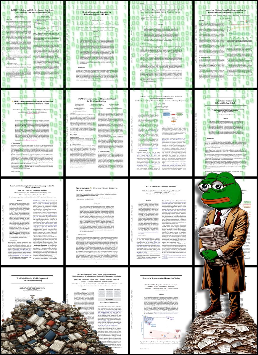 din0s_'s tweet image. 📚 Awesome Information Retrieval 🔍
I’ve compiled a list of some of my favorite IR papers from the past few years. If you’re new to the field and want to understand how Transformer-based retrieval models work before building your RAG application, this should serve as a great…