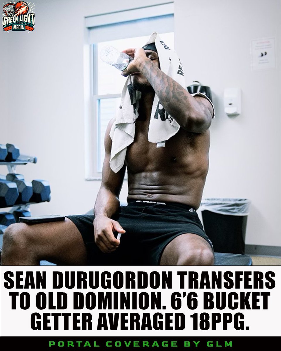 greenlightbball's tweet photo. Sean Durugordon is transferring to Old Dominion, he tells @atlgreenlight. The 6’6” wing averaged 18PTS and 7.3REB last season.

New York native can score off the bounce and shot 30% from 3PT. Spent his first season at Missouri. https://t.co/OHjCIPCVr2