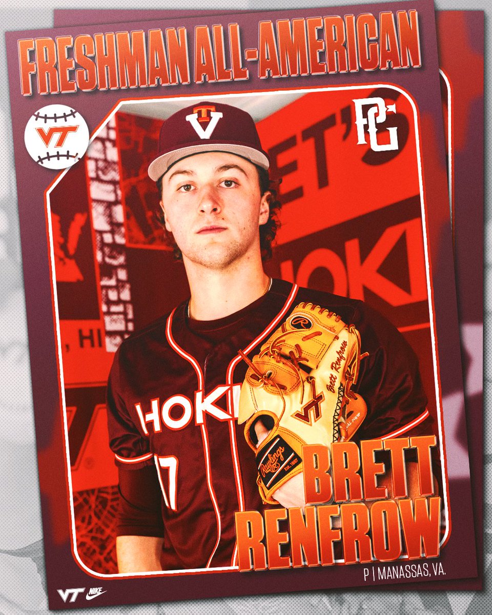 Virginia Tech Baseball (@hokiesbaseball) on Twitter photo ๐ผ๐ฃ๐ค๐ฉ๐๐ ๐ค๐ฃ๐ ๐บ๐ธ
<a href="/BrettRenfrow/">Brett Renfrow</a> has been named to <a href="/PGCollegeBall/">PG College Baseball</a>'s 2024 Freshman All-American Second Team, making him Virginia Tech's ๐๐ญ๐ก such recognized honoree since 2021:
๐๏ธ vthoki.es/HdQpX
#Hokies ๐ฆโพ๏ธ ๐ผ๐ฃ๐ค๐ฉ๐๐ ๐ค๐ฃ๐ ๐บ๐ธ
<a href="/BrettRenfrow/">Brett Renfrow</a> has been named to <a href="/PGCollegeBall/">PG College Baseball</a>'s 2024 Freshman All-American Second Team, making him Virginia Tech's ๐๐ญ๐ก such recognized honoree since 2021:
๐๏ธ vthoki.es/HdQpX
#Hokies ๐ฆโพ๏ธ