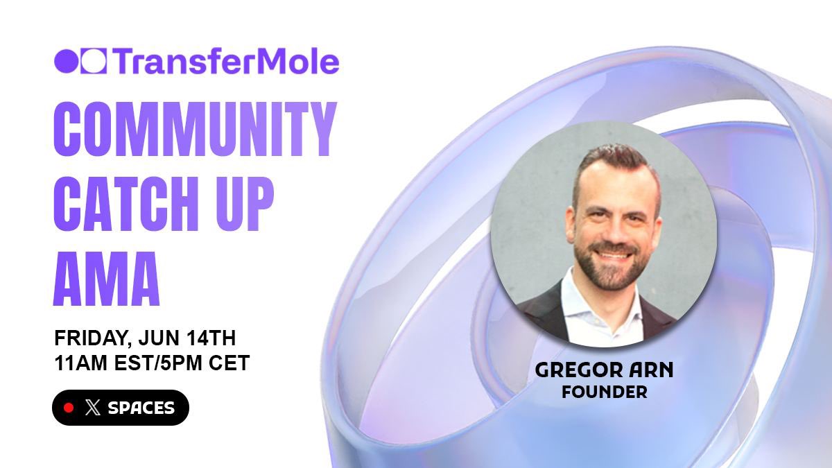 HandlPay's tweet image. 💬 Join us tomorrow as our founder @rogerg8001 answers your questions about how #TransferMole works and reveals some plans for $PMT, product dev updates, and more! 

⏰ Time: Friday, 11amEST/5pm CET
📍 Location: