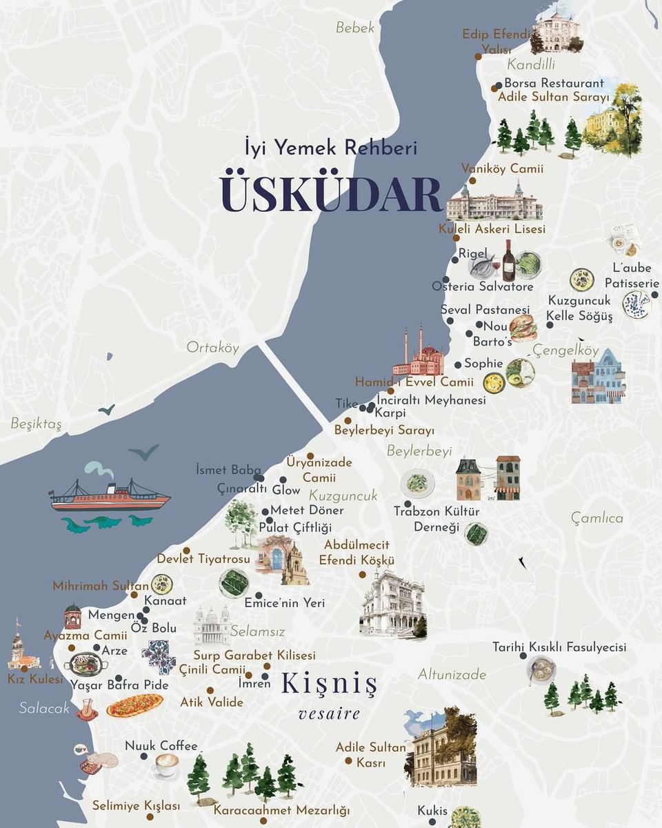 iyiyemekrehberi's tweet photo. Üsküdar’da ne yenir? 

Salacak’tan Kandilli’ye, Üsküdar’da deneyip memnun ayrıldığımız lezzet duraklarını sizin için listeledik.

Restoranlar:

- İnciraltı Meyhanesi, Beylerbeyi
- Borsa Restaurant, Kandilli
- Rigel Restaurant, Çengelköy
- Osteria Salvatore, Çengelköy
- Trabzon Kültür Derneği, Beylerbeyi
- Arze - Lübnan Mutfağı, Üsküdar
- Karpi, Beylerbeyi
- Tike, Beylerbeyi
- İsmet Baba, Kuzguncuk
- Metet Döner, Kuzguncuk
- Yaşar Bafra Pide, Üsküdar
- Klas Köfte, Kuzguncuk