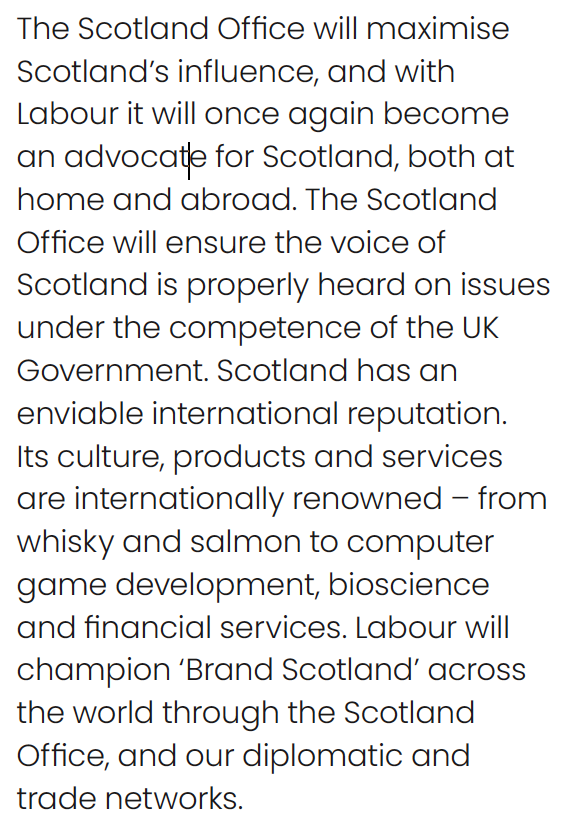 RichardJMurphy's tweet photo. This is in the Scottish section of the Labour election manifesto. If it isn't a statement intended to downplay the role of the devolved government in Scotland, I don't know what is... https://t.co/FdiyP15vqb