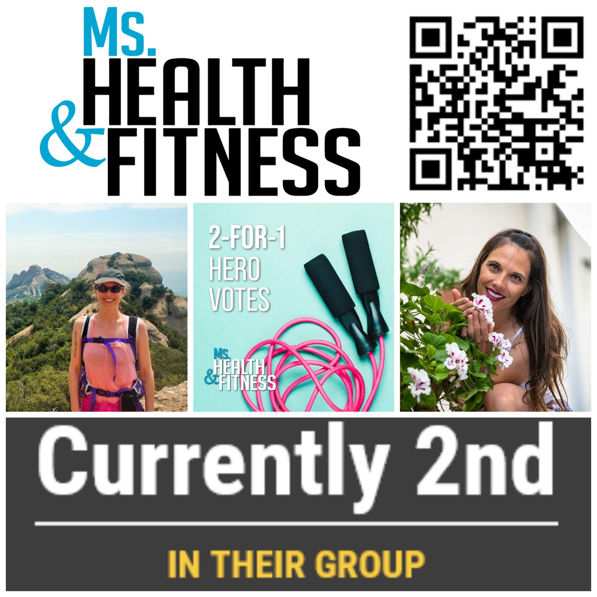 Last chance to reach 1st place and skip a round right to Quarter Finals! Vote before 10pm EDT. Hero Votes supporting the B+ Foundation's fight against childhood cancer are worth double today! Heartfelt thanks for the support, votes &amp; encouragement!! VOTE: mshealthandfit.com/2024/julie-dup…