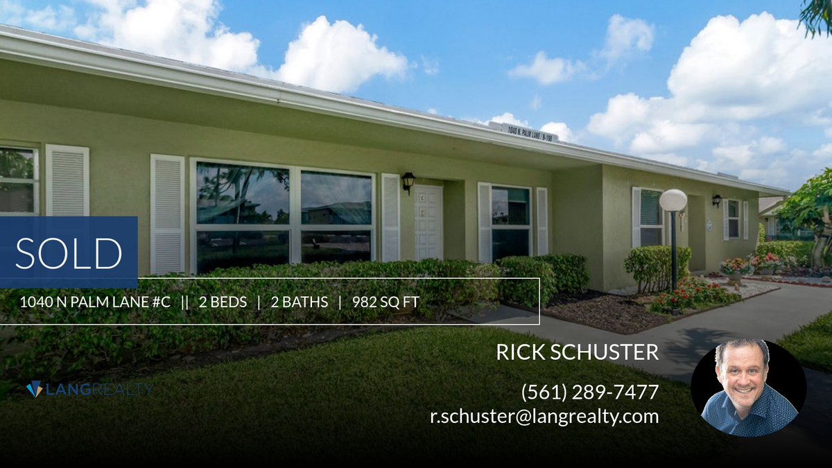 rickschuster's tweet photo. Just sold in Delray Beach.  If you know of anyone looking for a home anywhere in Palm Beach or Broward County, I'm happy to help.

Rick Schuster, Broker Associate
Lang Realty
rick@rickschuster.com
561-289-7477 https://t.co/LH4pXN05dn https://t.co/wuU3oxXk0Y