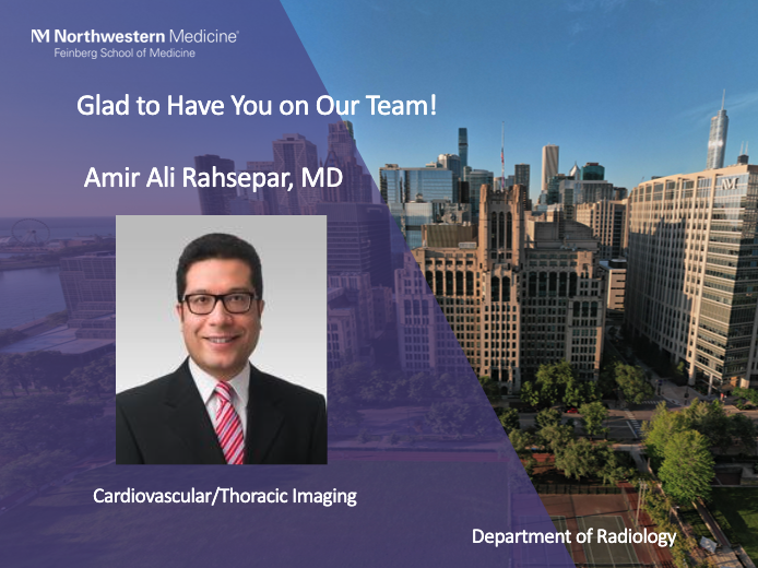 Northwestern Radiology (@nuradiology) on Twitter photo Recognizing Dr. Amir Ali Rahsepar who joined our team a few months ago. He completed his residency in diagnostic radiology at Yale New Haven Health, Bridgeport Hospital, and his fellowship in Cardiothoracic imaging at UCLA. Glad to have you with us, Dr. Rahsepar! <a href="/NorthwesternMed/">Northwestern Medicine</a> Recognizing Dr. Amir Ali Rahsepar who joined our team a few months ago. He completed his residency in diagnostic radiology at Yale New Haven Health, Bridgeport Hospital, and his fellowship in Cardiothoracic imaging at UCLA. Glad to have you with us, Dr. Rahsepar! <a href="/NorthwesternMed/">Northwestern Medicine</a>