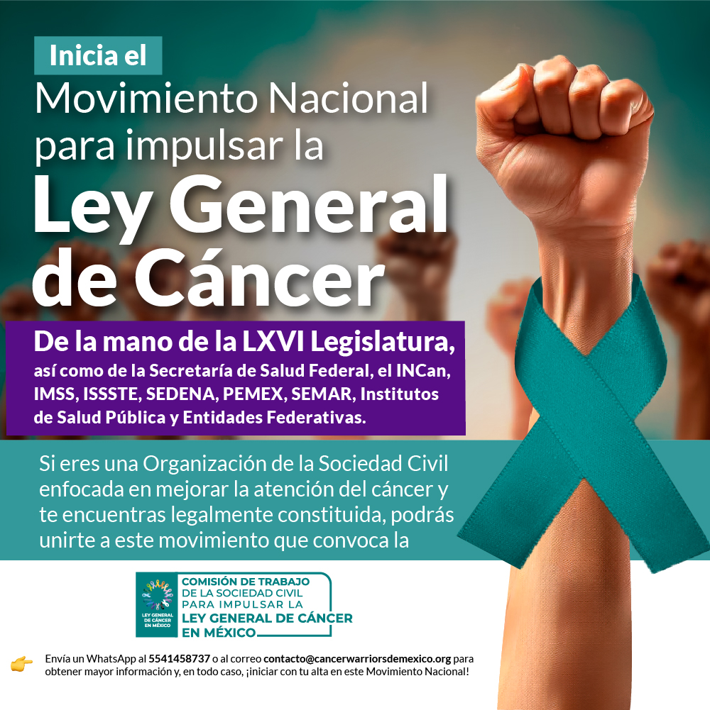 funsamex_org's tweet photo. ¡La iniciativa de #LeyGeneralDeCáncerMx será de todas y de todos! Si buscas unirte a esta causa, te invitamos a leer este mensaje: 👉 Hoy damos inicio a este #MovimientoNacional que tiene por objetivo la integración de más Organizaciones de la Sociedad Civil que trabajaremos de la mano de las y los legisladores que integrarán la nueva LXVI Legislatura, en conjunto con la @SSalud_mx, @incanMX, @Tu_IMSS, @ISSSTE_mx, @Pemex, @SEDENAmx, @SEMAR_mx y Entidades Federativas. ¡Contáctanos en el WhatsApp 5541458737 o enviando un correo a contacto@cancerwarriorsdemexico.org!