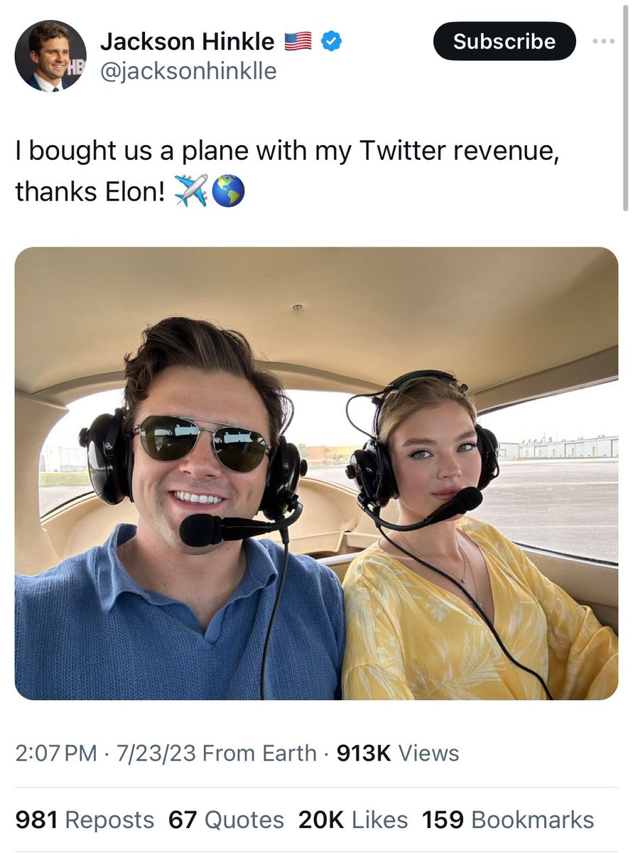 gaughen's tweet photo. Bot farm engagement is how Russia pays its overseas propagandists. Russia’s tens of thousands of automated accounts astroturf the view count and Elon sends the propagandists a check for “ad revenue sharing.”

There’s no paper trail of money from Russia, so it evades sanctions. https://t.co/ATa2cRwmxg
