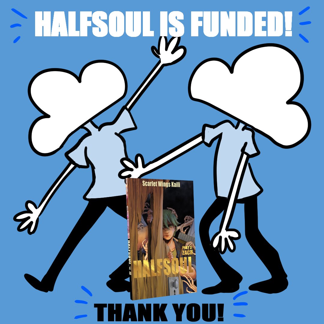 CloudscapeComic's tweet photo. Thank you, all, for the amazing support to get Halfsoul: Zach's Story  funded! Scarlet Wings Kaili is hard at work finishing the artwork for the story, and if you  know anyone who missed out on getting the rewards, late pledges are  available here:  https://t.co/mfwXpnqhqq https://t.co/rilmigPfxd