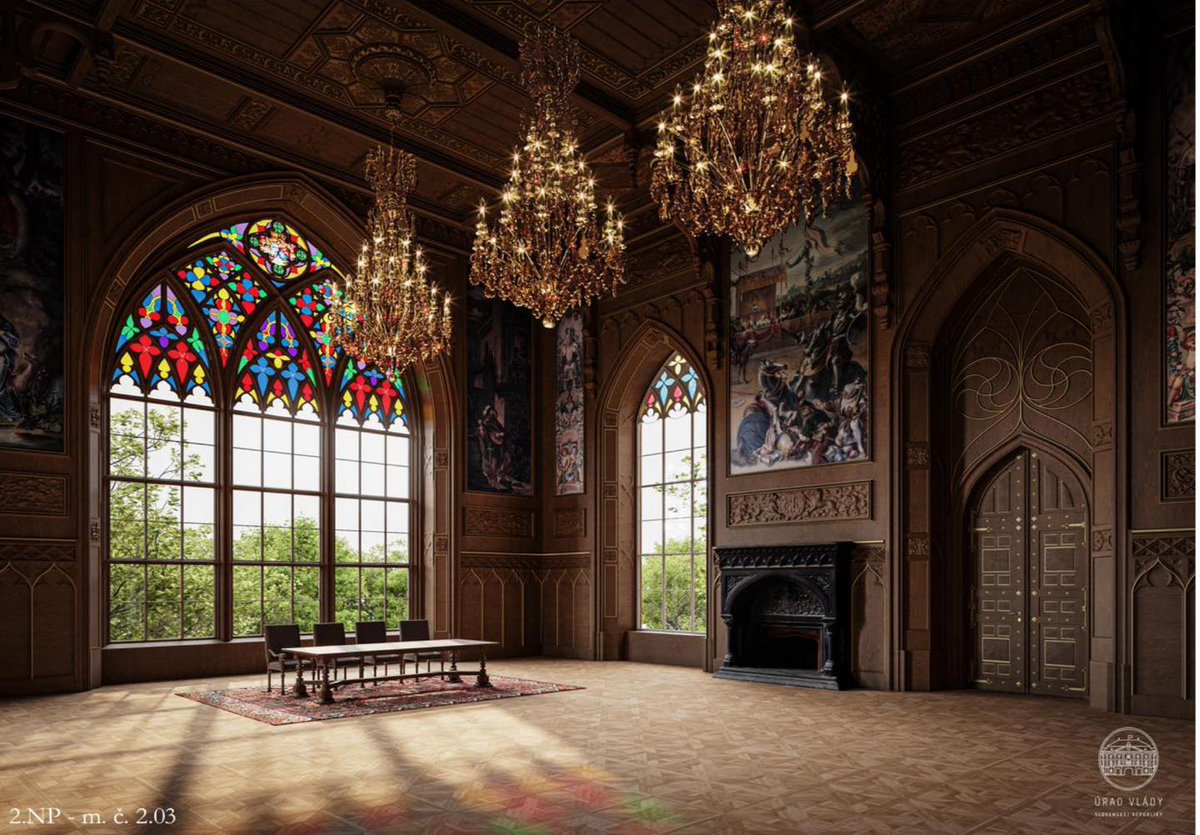 Wallonia_SK's tweet photo. RUSOVCE MANOR WILL BE RESTORED 🤩
For the reconstruction of the national cultural monument, funds in the amount of 85 mil. EUR have been allocated for the years 2024 - 2028. The mansion in Rusovce will be for representative purposes and for the  public.
📸©️Gov. Office SR https://t.co/TSzsVl1g1p