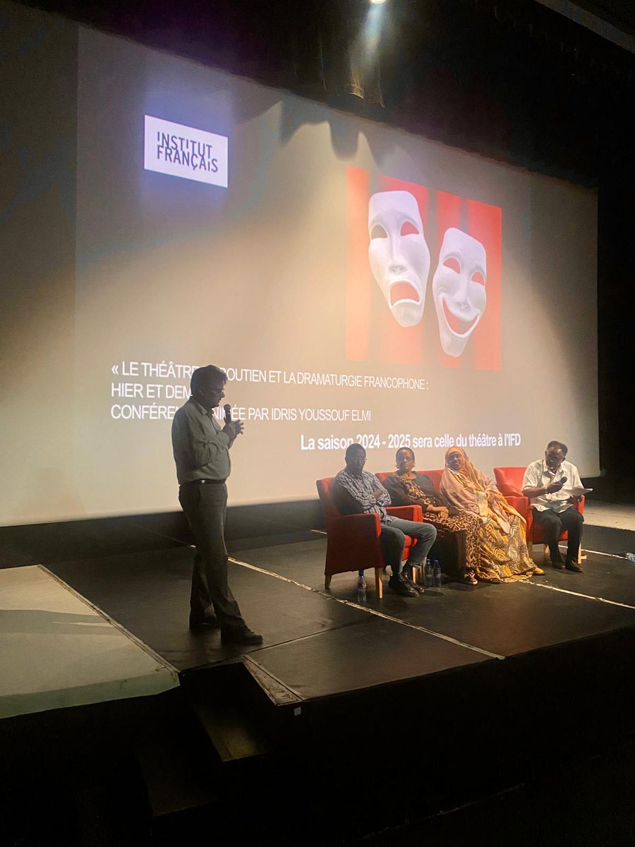Le COCAC hier soir à l'IFD "Il y a à Djibouti quelque chose qu'on ne trouve nulle part ailleurs, l'oralité qui crée une identité culturelle unique, une "djiboutianité". L'IFD contribue à promouvoir ce caractère unique de la culture en dédiant la saison 2024-2025 au théâtre"