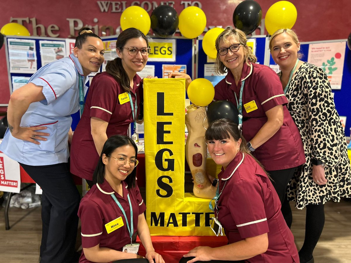 PAHTVNs's tweet photo. Legs matter week is here! Successful day at @NHSHarlow raising awareness on lower limb conditions and recognising the red flags. Thank you to L&amp;R UK, medi UK &amp; Urgo Medical for supporting us with our stand #legsmatter #legmatterweek #legulcers #tvn #woundcare #Hiddenharms https://t.co/UdvbJjGIou