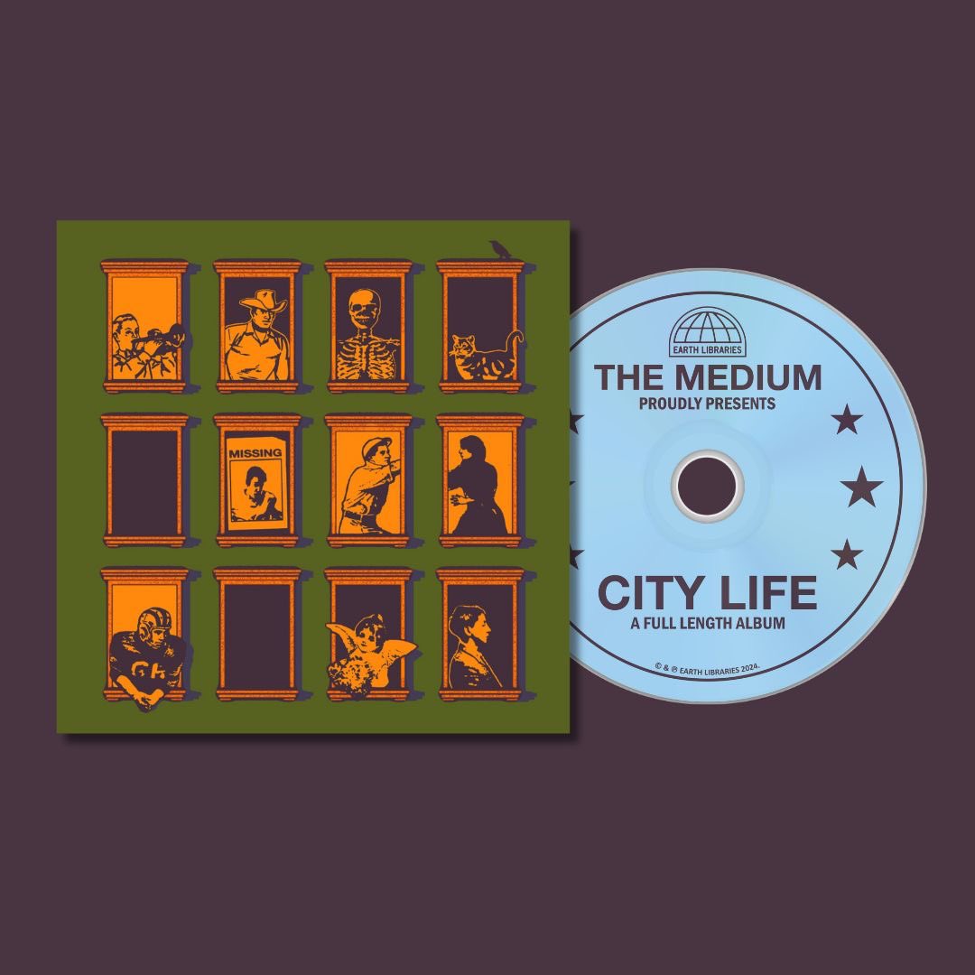 The_mediumband's tweet photo. You can pre-order ‘City Life’ on CD or LP or both! The LP is pressed on lovely eco-friendly lavender vinyl.

Huge thanks to Good Basement for bringing the art to life.

Dive in: https://t.co/fOwAdj0uRa https://t.co/ZJ0heENc9b